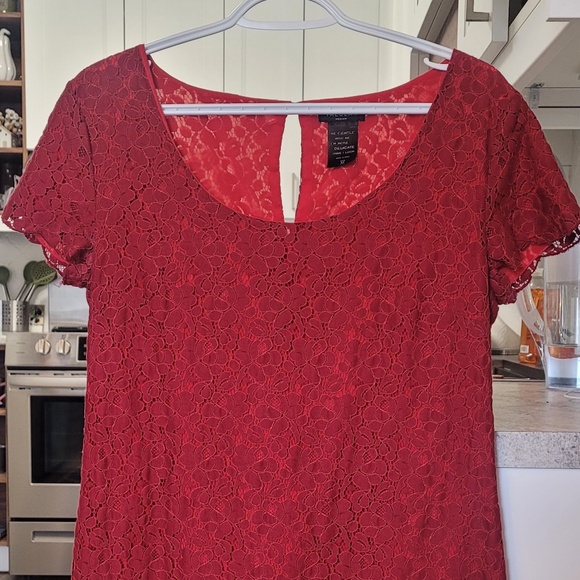 Talula Red Lace Mini Dress - Picture 1 of 5